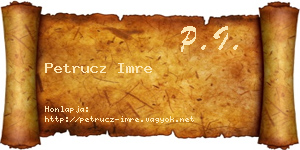 Petrucz Imre névjegykártya
